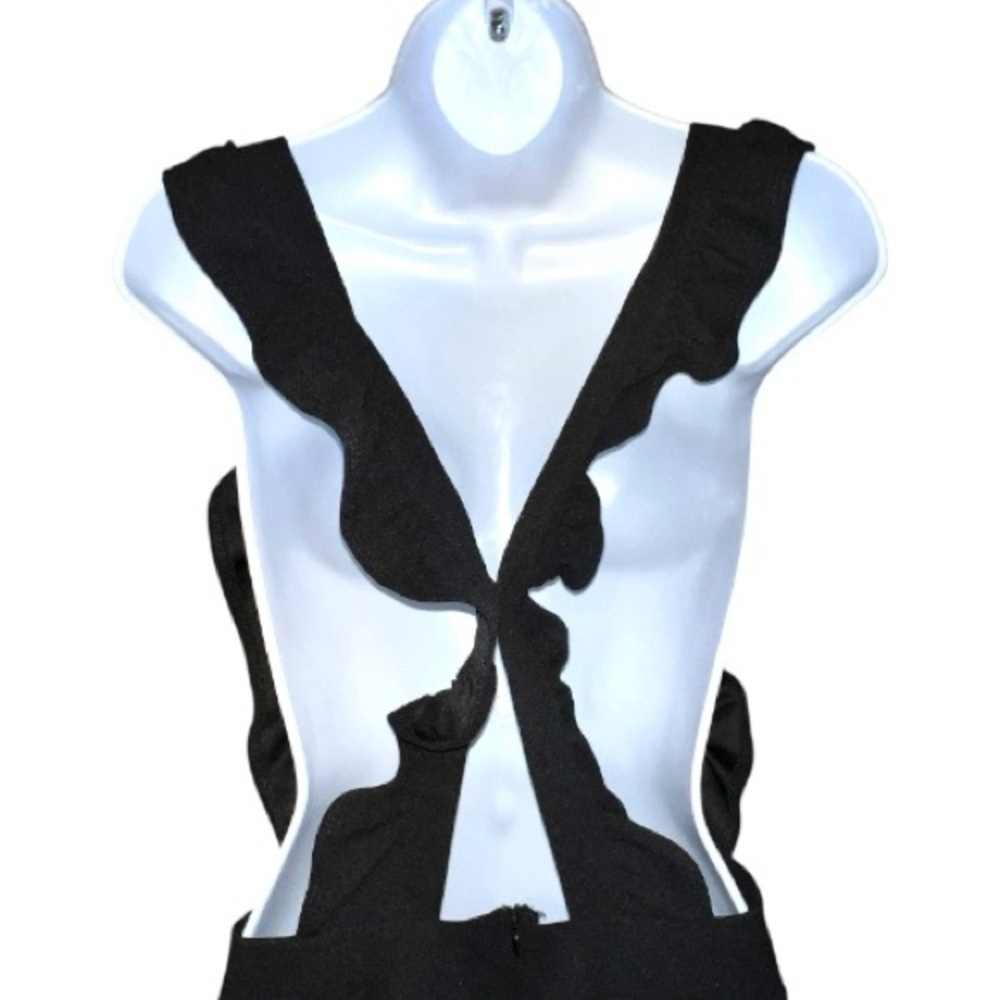 Black Women's Jumpsuit shown with top underneath ( sold separately) - Picture 6 of 11